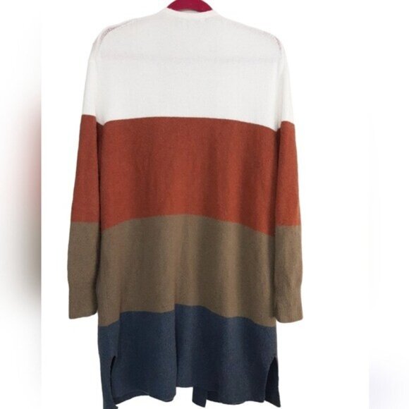 Madewell open cardigan women Knit  striped sweater M wool festival soft cozy y2k - Picture 6 of 7